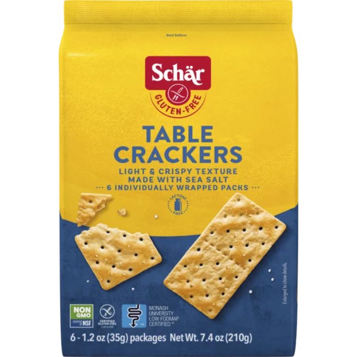 Schar Gluten-Free Table Crackers - Light, Crunchy, and Versatile