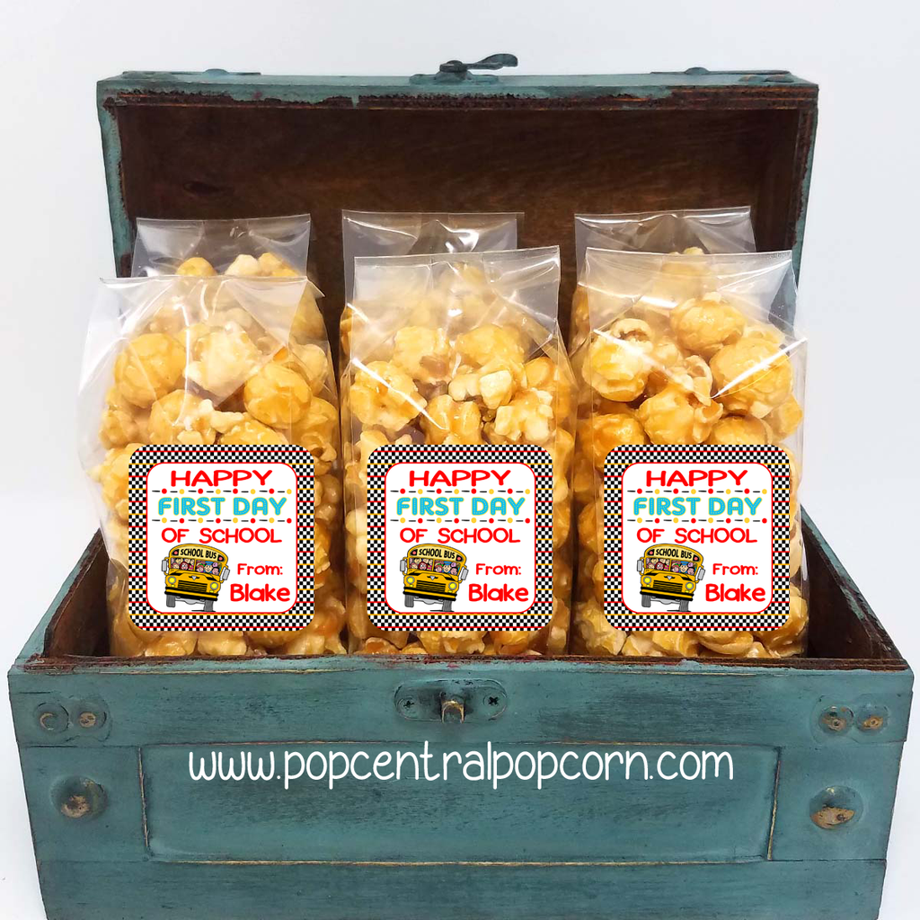 First Day of School - Classroom Treat Popcorn Bags