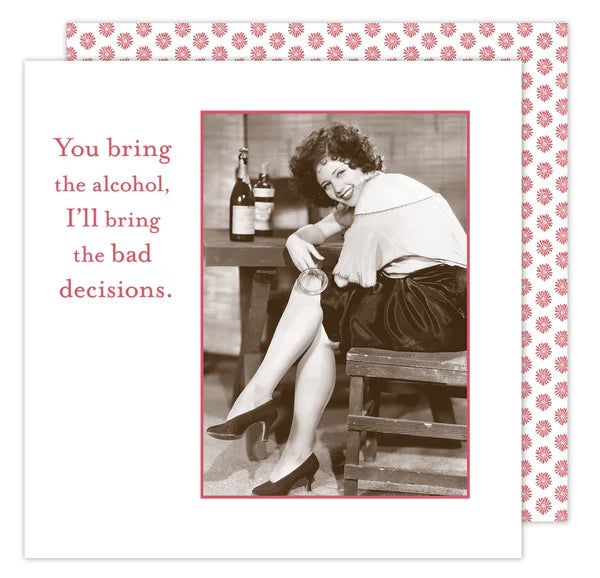 Shannon Martin Design -Bad Decisions Beverage Napkin