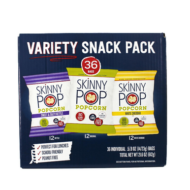SkinnyPop Popcorn Variety Snack Pack, 36 ct.