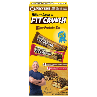 Chef Robert Irvine’s Fit Crunch Whey Protein Bars FITCRUNCH Variety Pack, 18-count