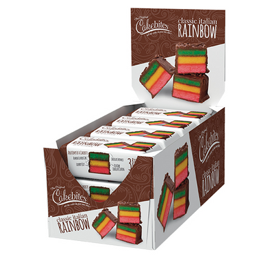 Original Cakebites Classic Italian Rainbow Individual Grab & Go Packs 2 oz. (12 Pack)