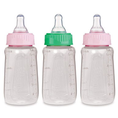First Essentials by NUK 5 oz. Slow Flow Baby Bottles in White, 3 Pack