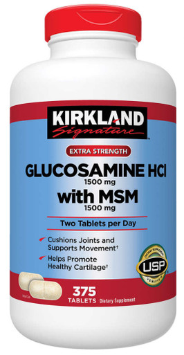 Kirkland Signature Glucosamine with MSM, 375 Tablets