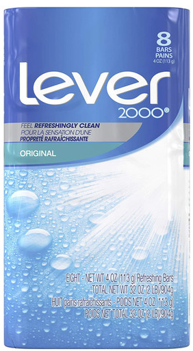 Lever 2000 Bar Soap Original, 4 oz (8 count)