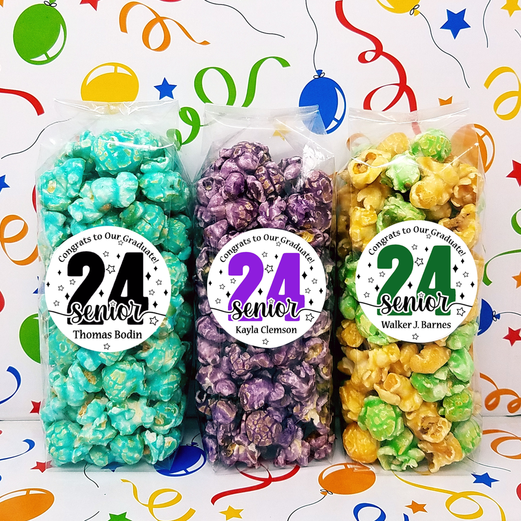 SENIOR 24 Stars - Graduation Popcorn Favor Bags