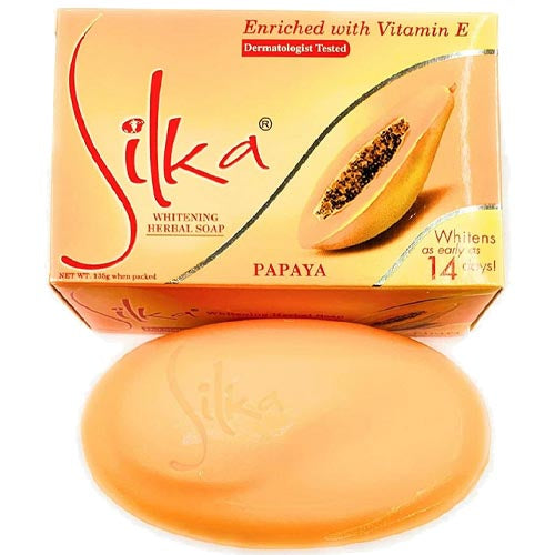 Silka - Herbal Soap - Papaya Enriched with Vitamin E - 135 G
