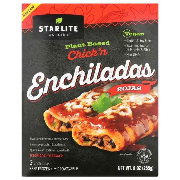 Starlite Cuisine - Plant-Based Enchiladas Roja | Buy at PlantX