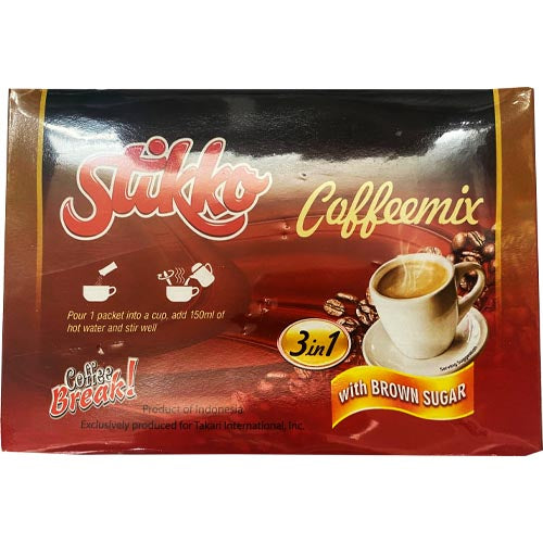Stikko - 3 in 1 Coffee Mix with Brown Sugar - 12 Packets - 10.6 OZ