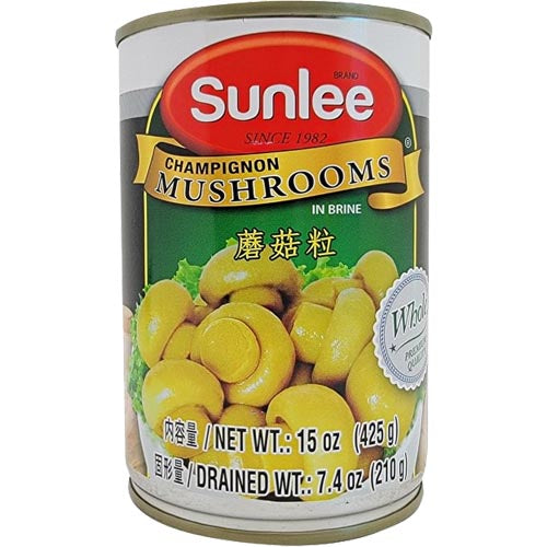 Sunlee Brand - Champignon Mushrooms in Brine - 15 OZ