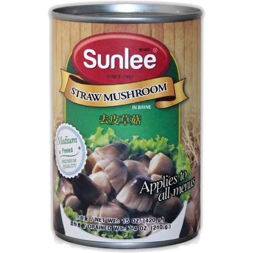 Sunlee Brand - Straw Mushroom in Brine - 15 OZ