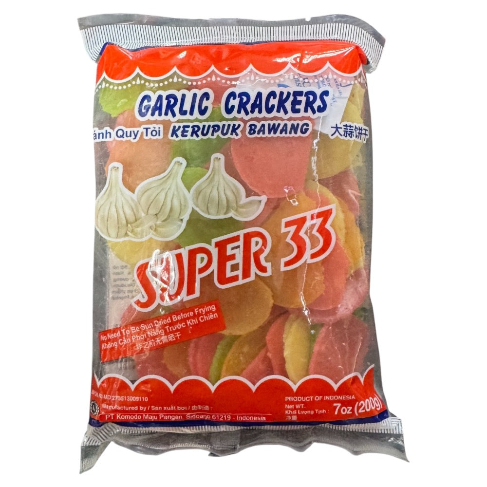 Super 33 Garlic Crackers Colors