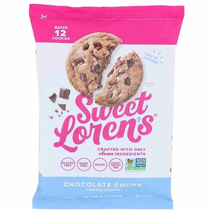 Sweet Lorens - Cookie Dough Chocolate Chunk Less Sugar, 12oz | Pack of