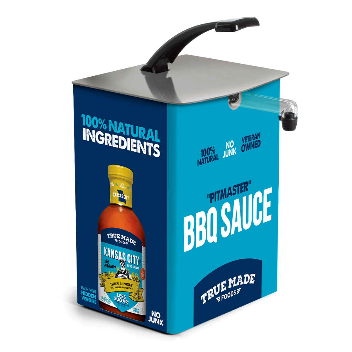 True Made Pitmaster Original Low Sugar BBQ Sauce Bulk 3-Gallon Vol-Pak (Bag-in-Box)