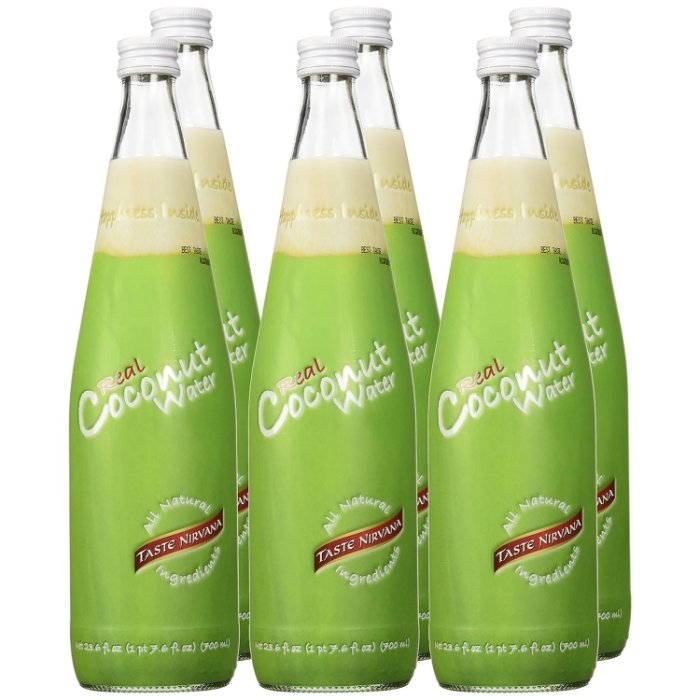 Taste Nirvana – Real Big Bottle Coconut Water, 23.6 fl oz | Pack of 6