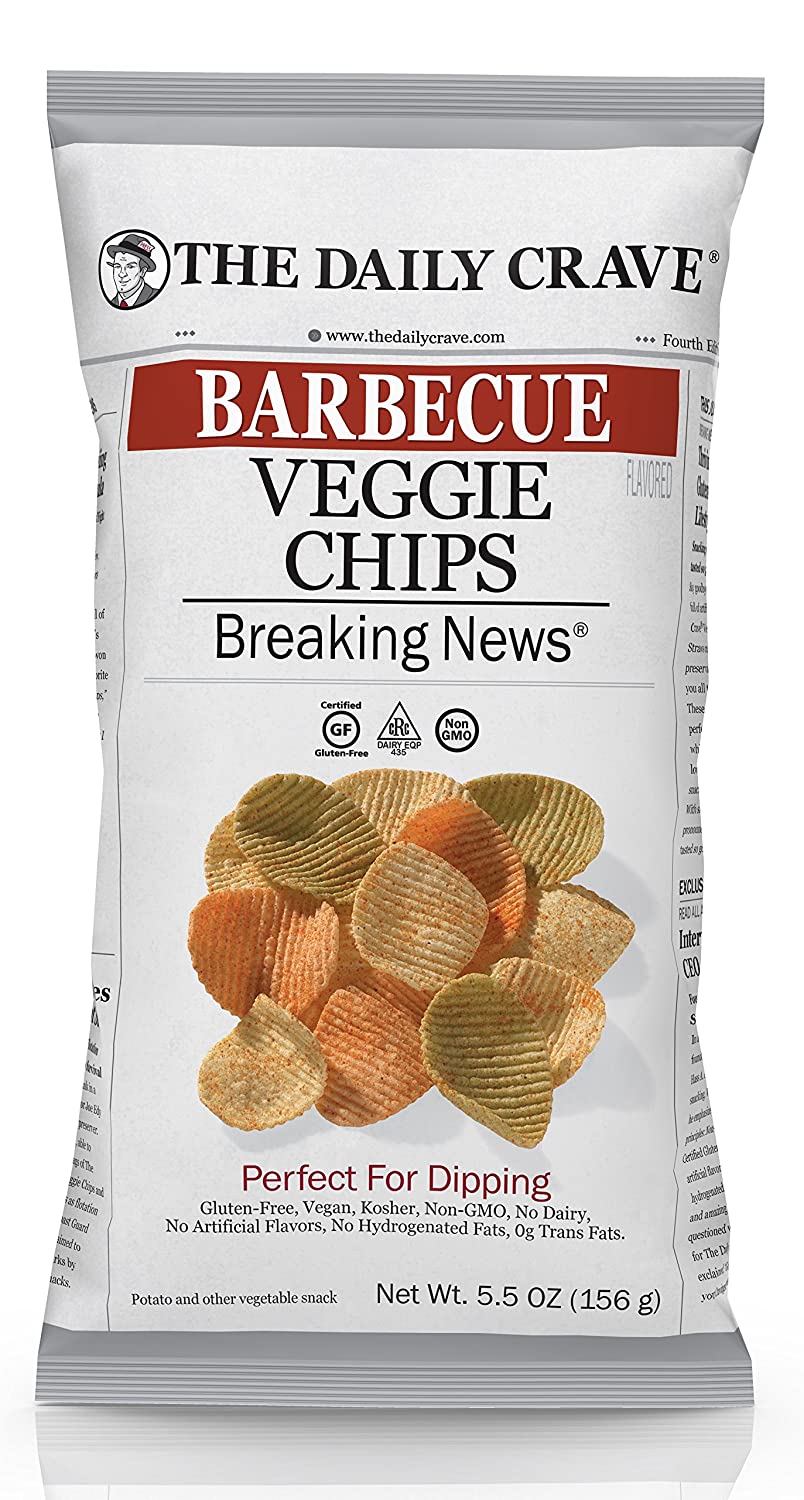 The Daily Crave Veggie Chips Barbecue 5.5 Oz | Pack of 8
