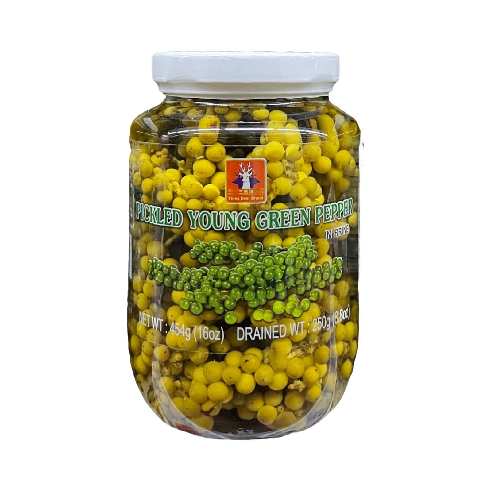 Three Deer Brand Pickled Young Green Pepper in Brine
