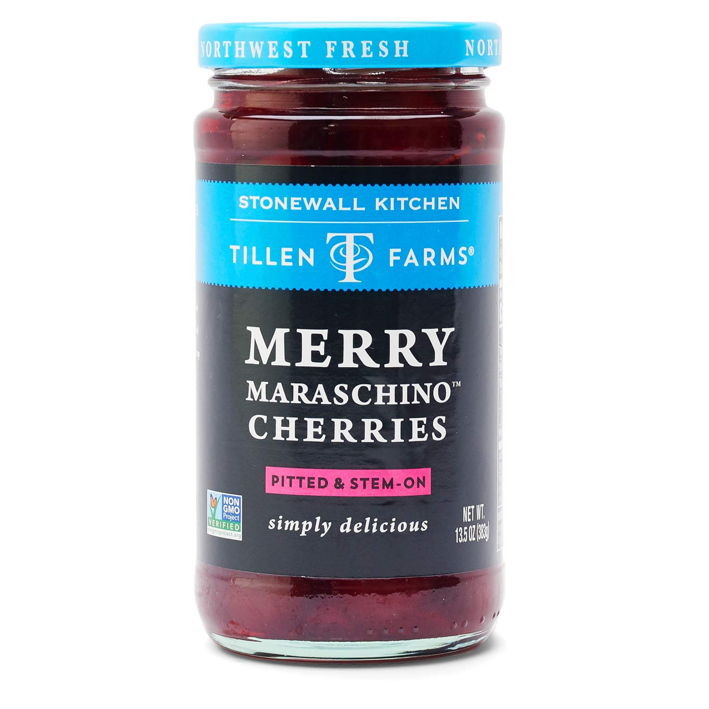 Tillen Farms - Merry Maraschino Cherries Pitted & Stem-on, 13.5 Oz | P