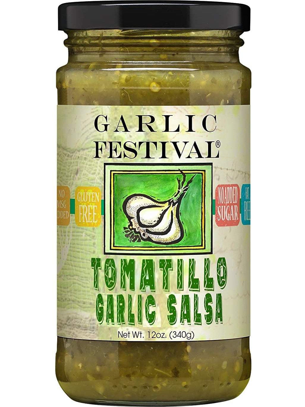 Salsa Tomatillo Garlic Salsa Garlic Festival Foods 12