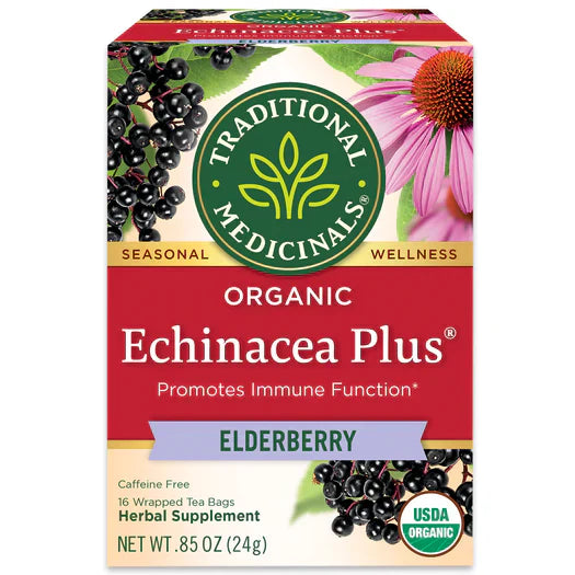Traditional Medicinals – Echinacea Elderberry Organic Tea, 16 Bags | P