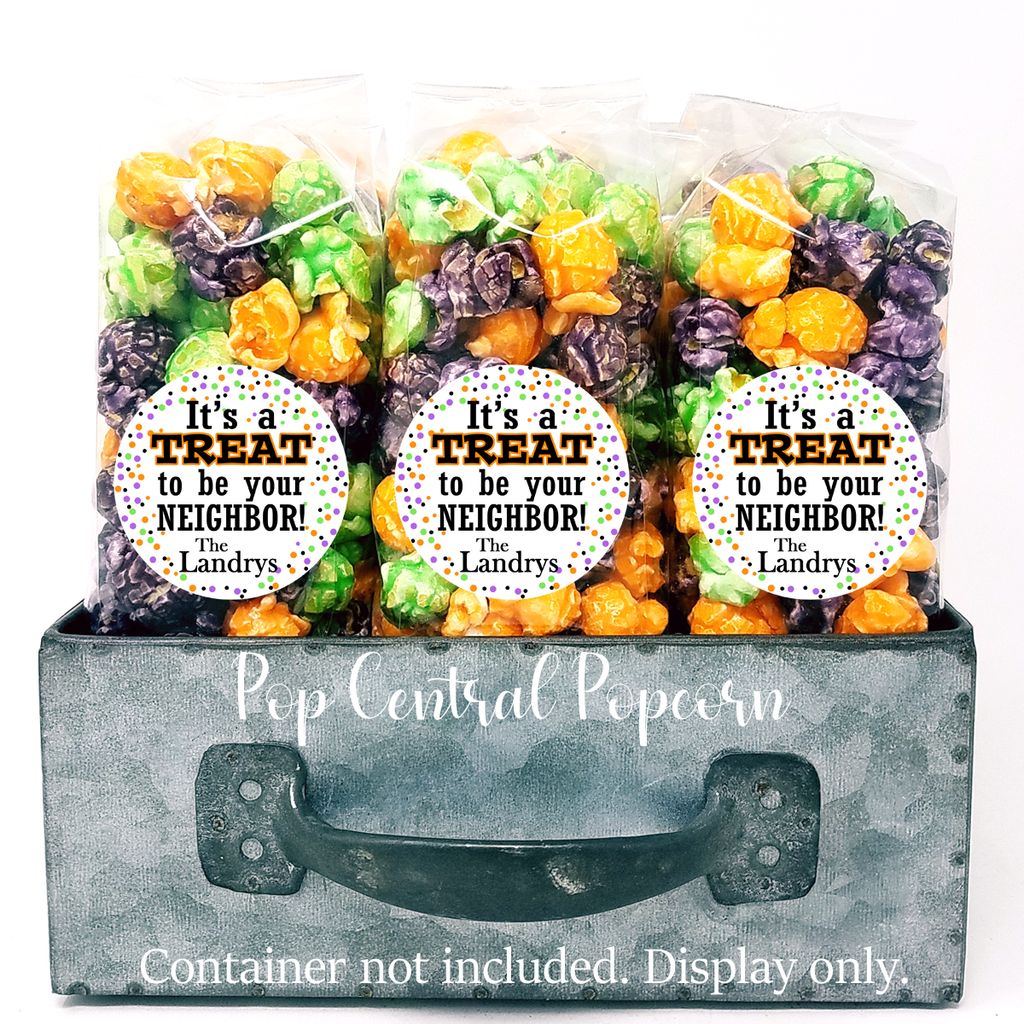 Halloween Popcorn Bags - It's a Treat to be your Neighbor