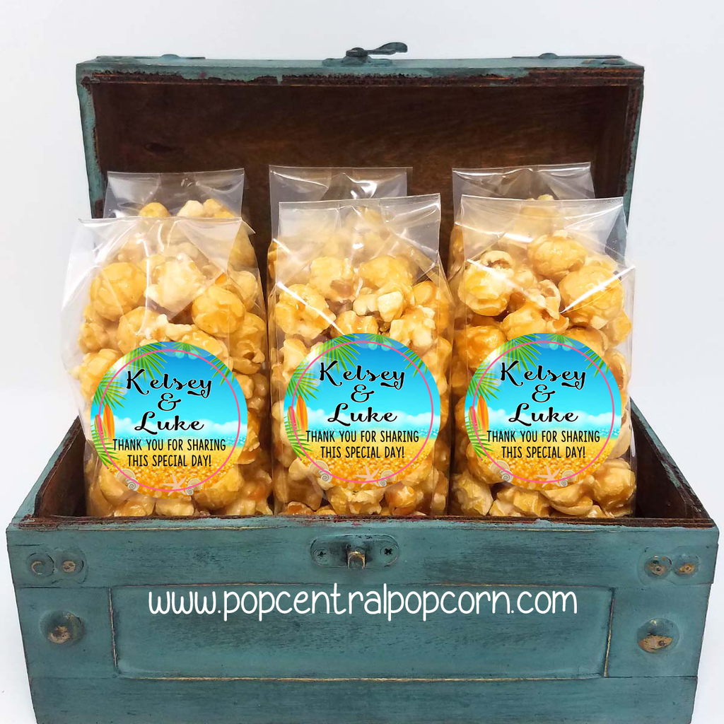 Tropical Destination - Wedding Popcorn Favors