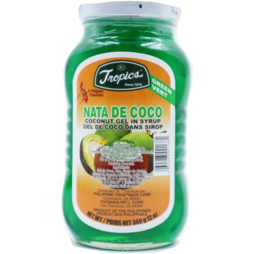 Tropics  - Nata De Coco (Coconut Gel in Syrup) Green - 12 OZ