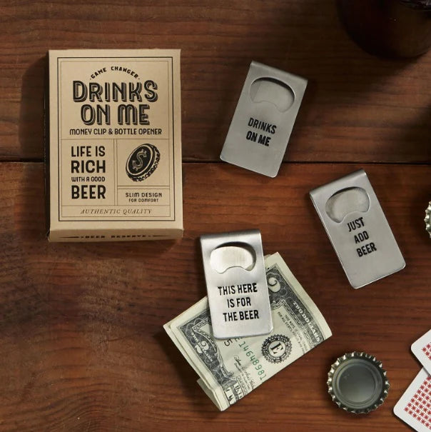 Drinks On Me Money Clip & Bottle Opener