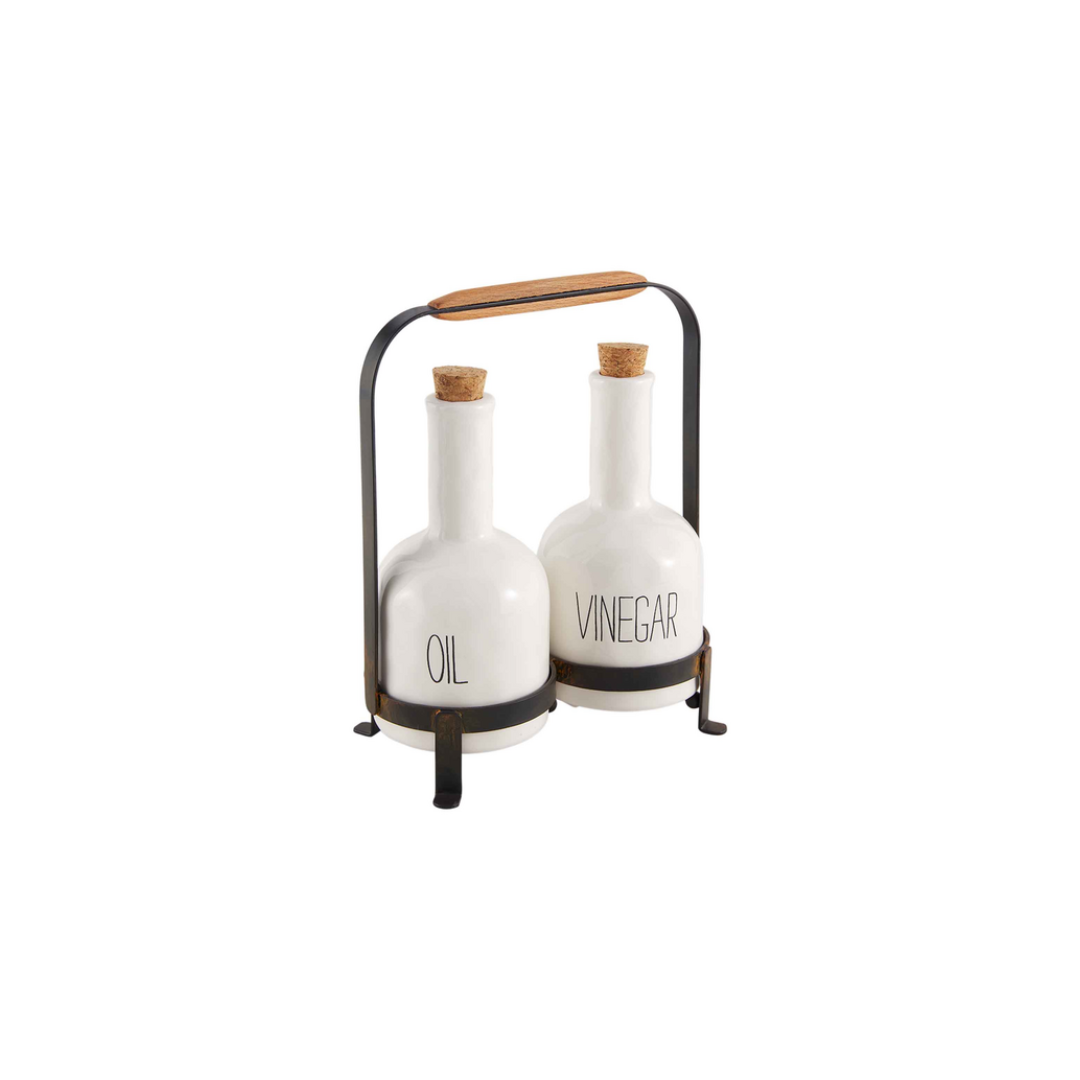 OIL AND VINEGAR STAND SET