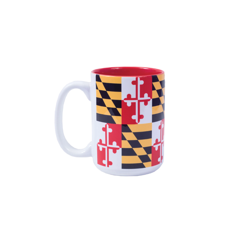 Maryland Flag Red Lined Coffee Mug