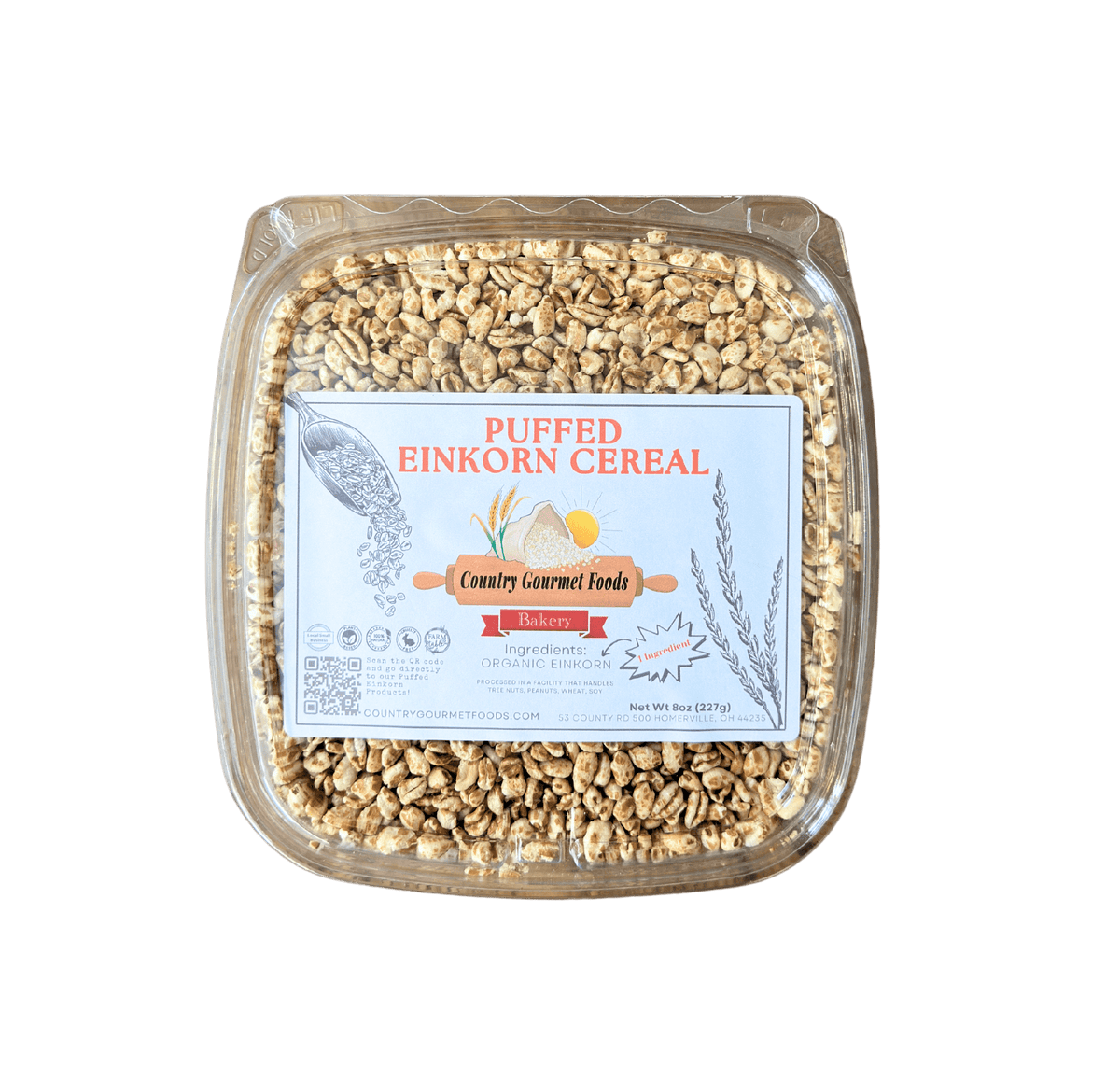 Puffed Einkorn Cereals