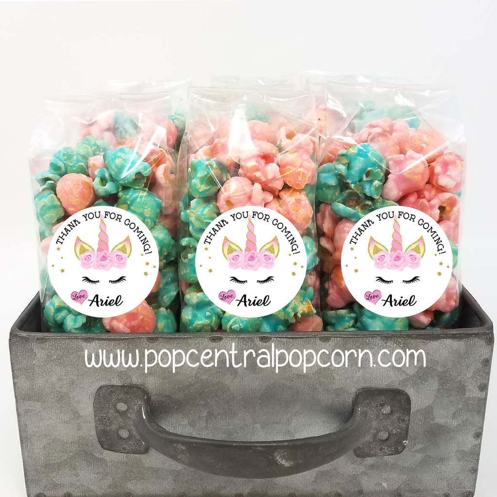 Unicorn with Lashes - Popcorn Party Favor Bags