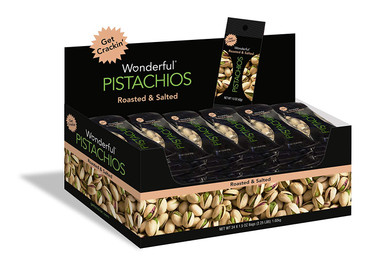 Wonderful Pistachios Roasted Salted, 1.5 Ounce (Pack of 24)