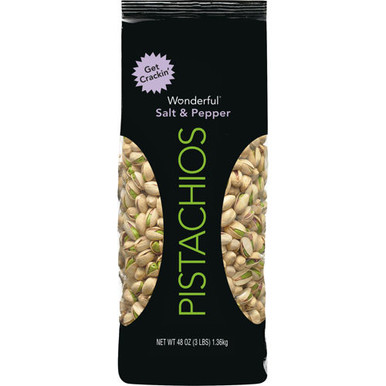Wonderful Pistachios Salt and Pepper, 48 oz.