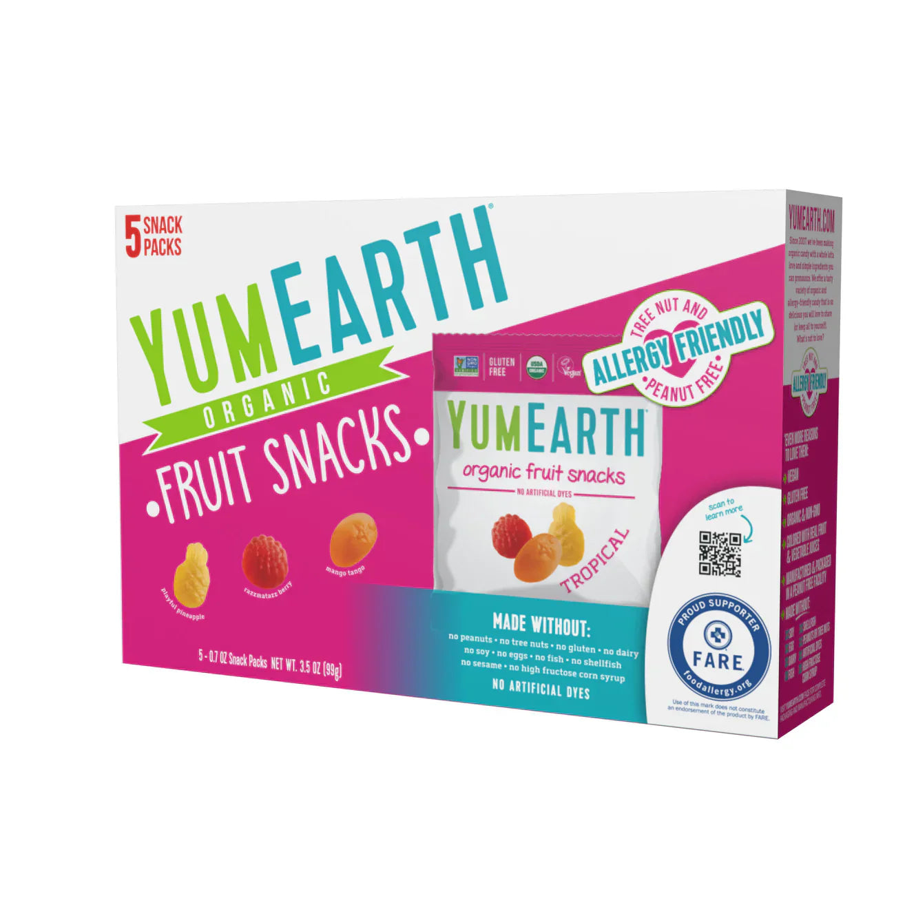 YumEarth - Fruit Snack Trop Org 3.5 Oz - Pack Of 6