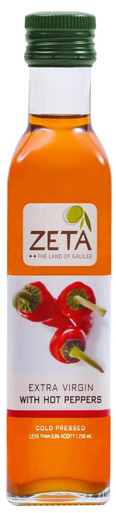 Zeta Extra Virgin Olive Oil Spicy Chili Infused Flavored, 8.45 fl oz.
