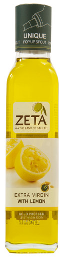 Zeta Extra Virgin Olive Oil Lemon Infused Flavored, 8.45 fl oz.