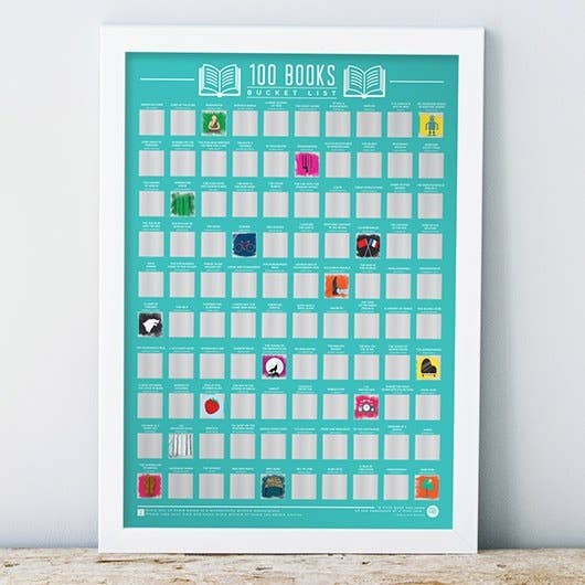 Gift Republic - Bucket List Poster - 100 books