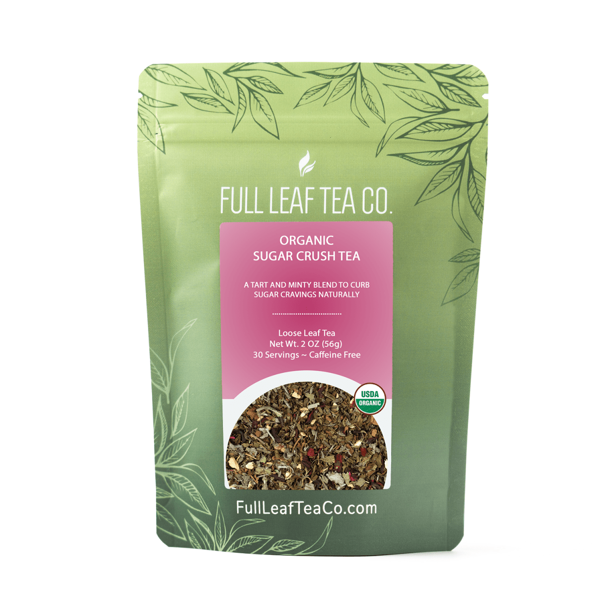 Organic Sugar Crush Tea Retail Bags - Case of 6