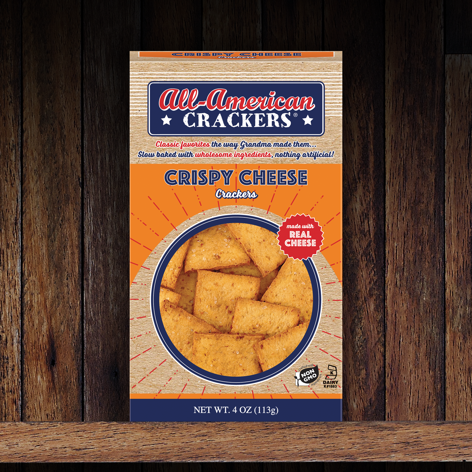 Partners Crackers - Crispy Cheese Snack Crackers