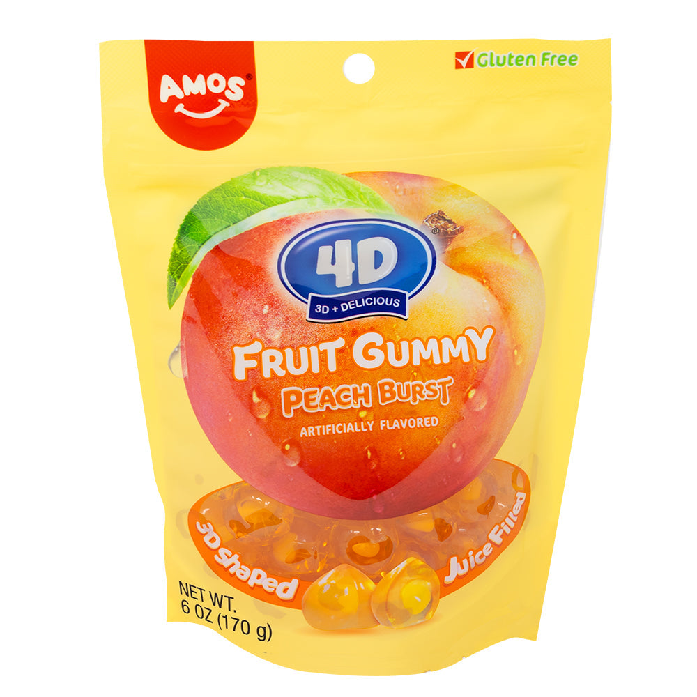 Amos 4D Fruit Gummy Peach Burst 170G