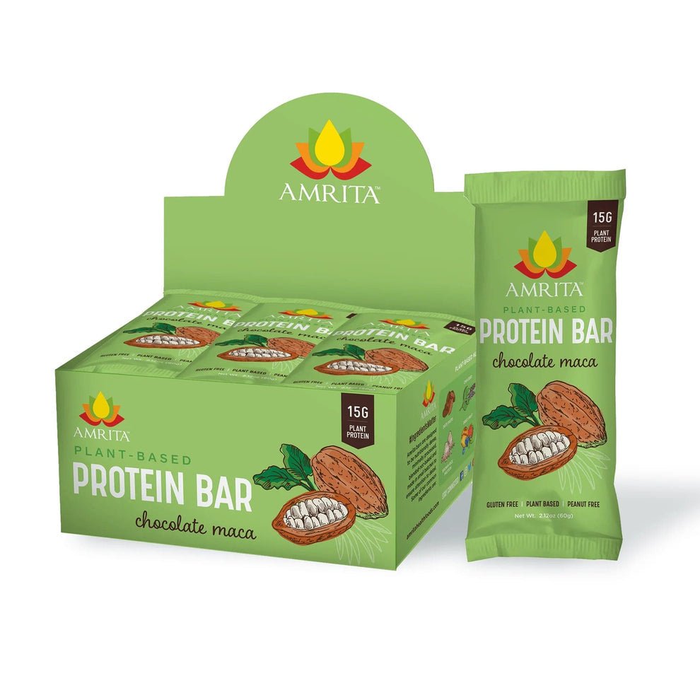 Amrita Protein Chocolate Maca Nutrition Bar - 12 Bars x 2.12 oz