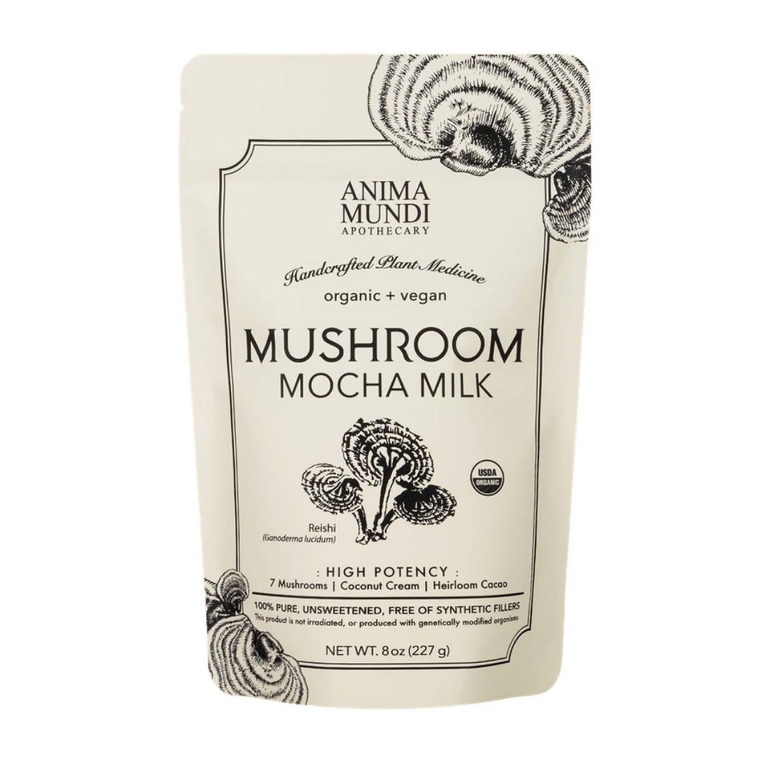 Mushroom Mocha Milk, Organic | Adaptogenic Creamer - 4 Pouches x 8oz