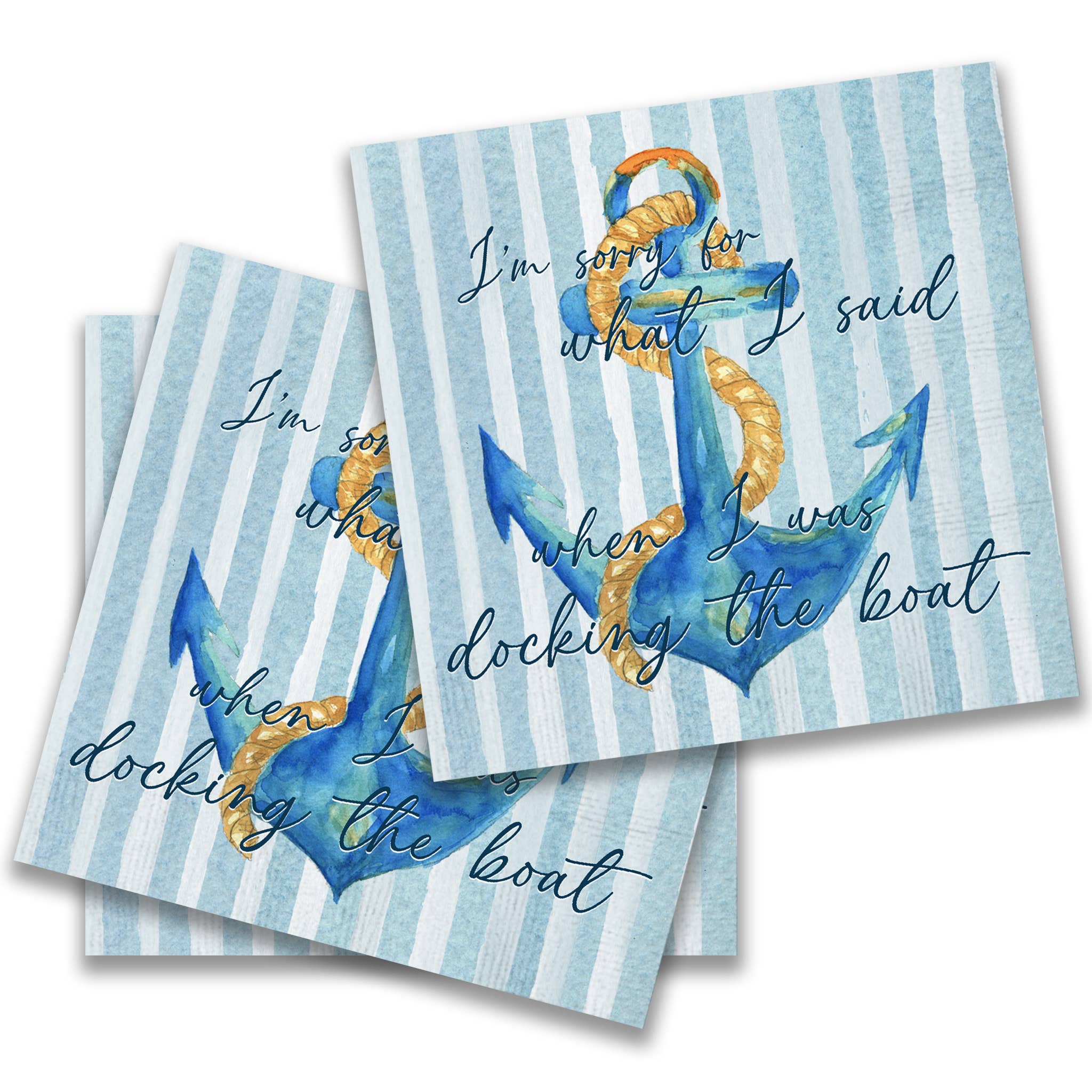 French Graffiti - Docking the Boat Cocktail Napkin