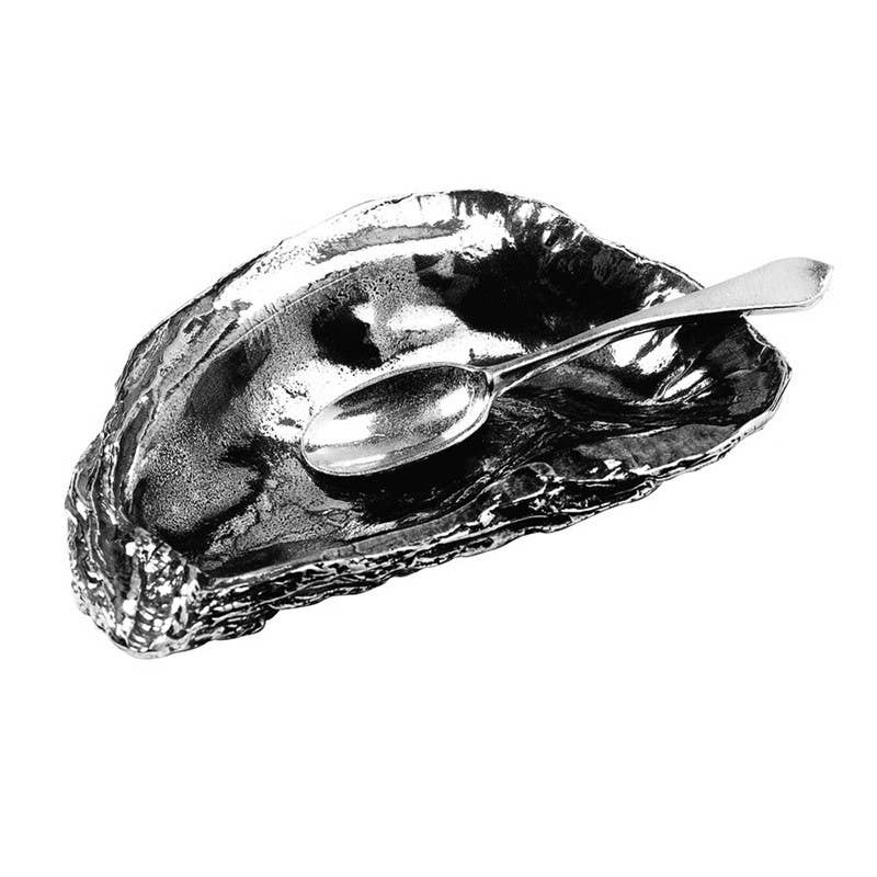 Salisbury - Oyster Shell Salt Cellar and Spoon Set