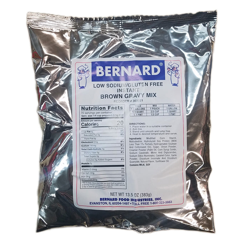 Bernard Very Low Sodium, Fat Free Brown Gravy Mix