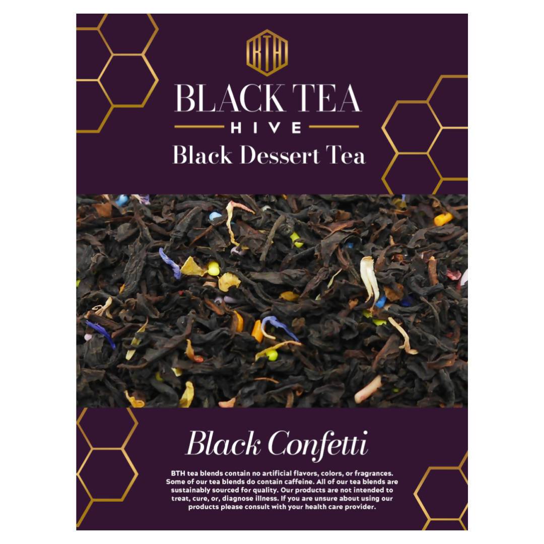 Black Confetti Tea (Loose Leaf) - 6 Bags x 2oz