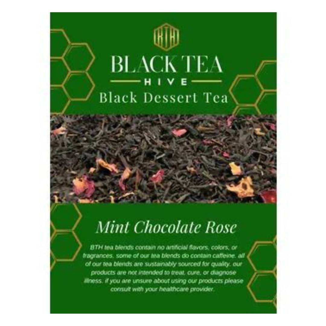 Mint Chocolate Rose Black Tea (Loose Leaf) - 6 Bags x 2oz