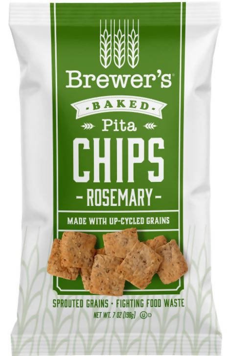 Brewer's Crackers Rosemary Pita Chips - 12 Bags x 7 oz
