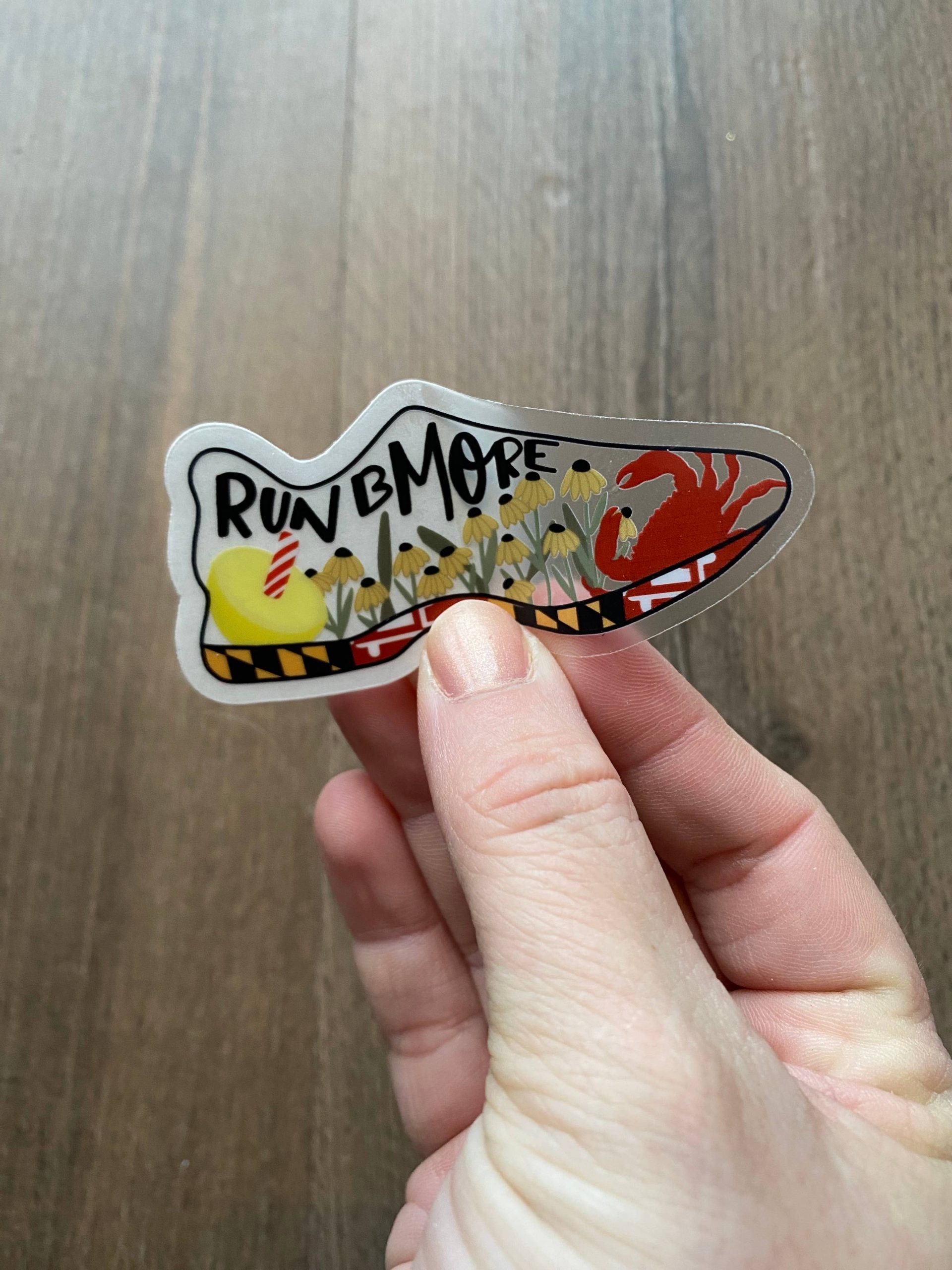 the letters mdn - Run Baltimore Vinyl Sticker